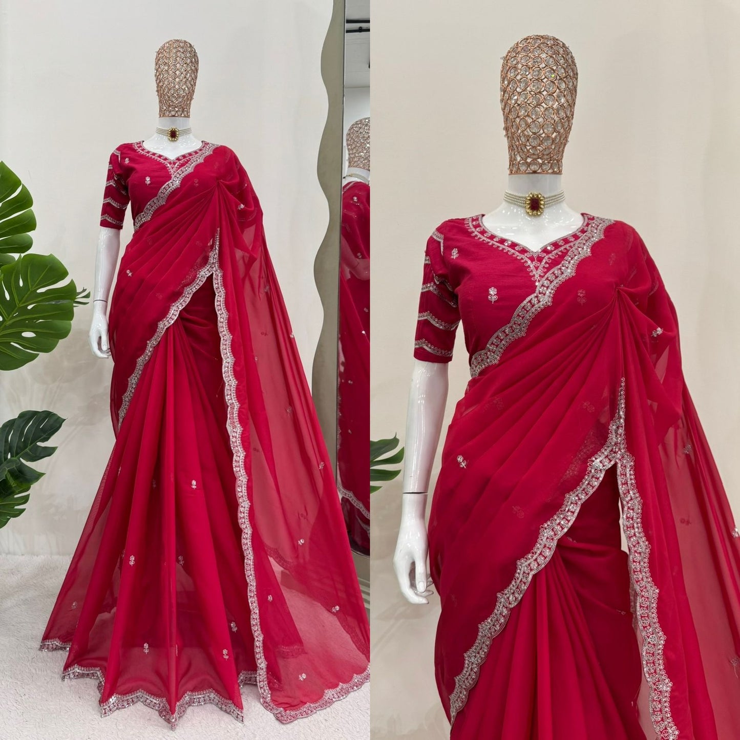 Pink Tubby Silk Occasion Wear Saree