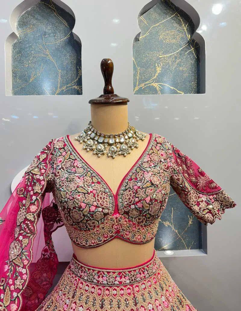 Twinkle Silk Codding Work Pink Colour Wedding Wear Lehenga Choli
