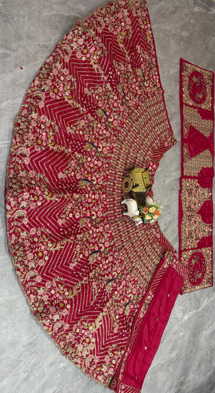 Twinkle Silk Codding Work Pink Colour Wedding Wear Lehenga Choli