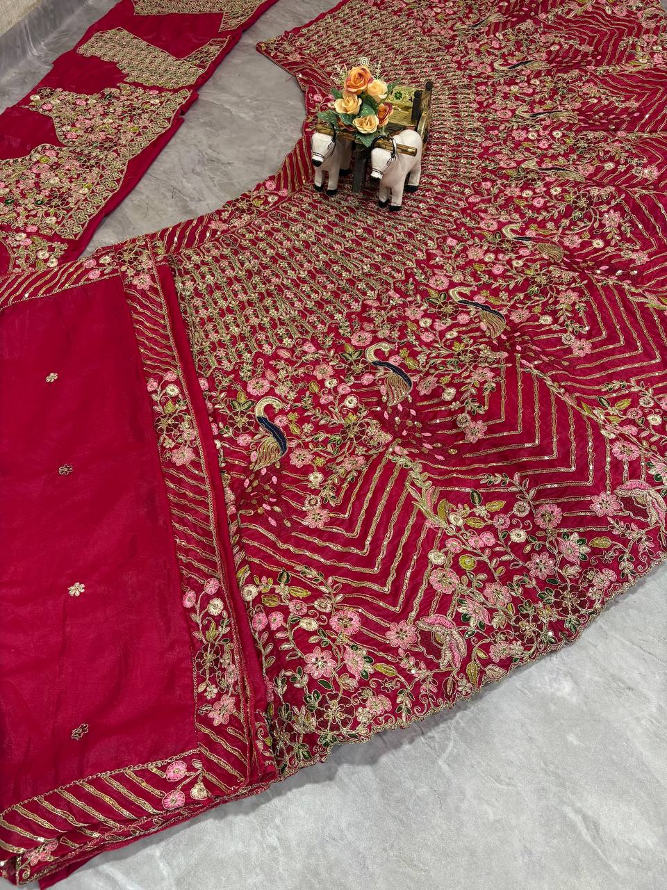 Twinkle Silk Codding Work Pink Colour Wedding Wear Lehenga Choli