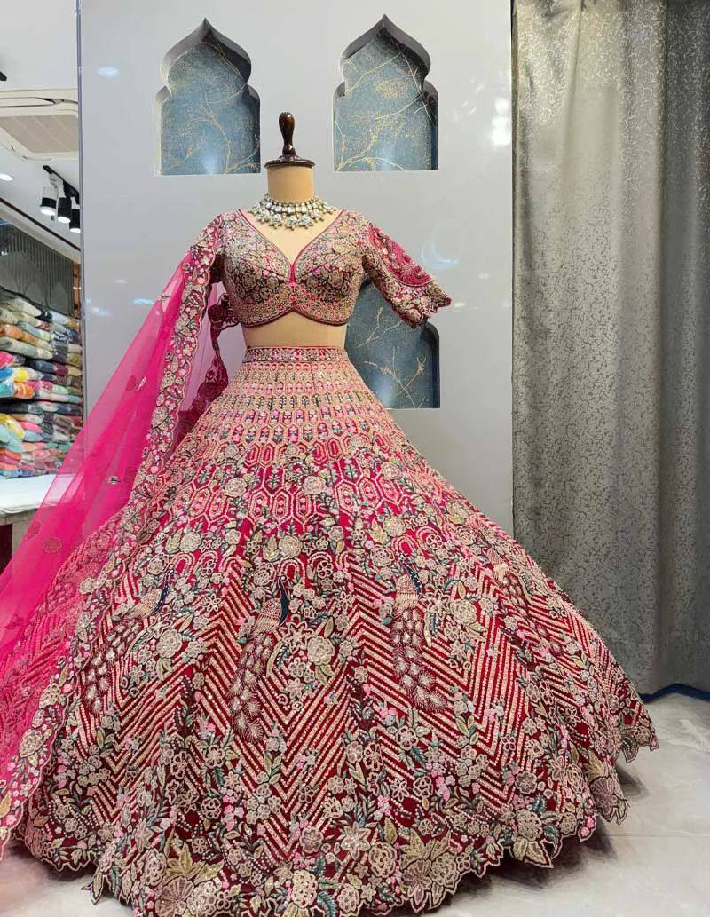 Twinkle Silk Codding Work Pink Colour Wedding Wear Lehenga Choli