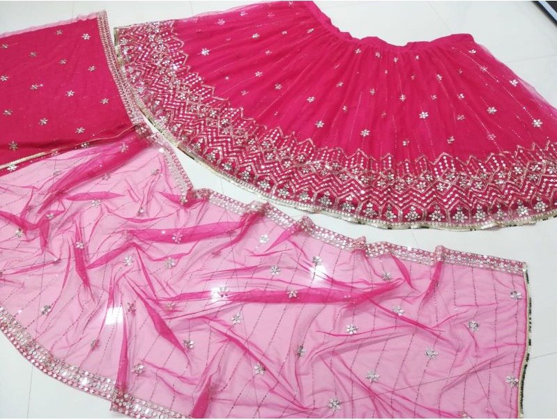 Pink Colour Soft Net Heavy Sequence Worked Lehenga Choli