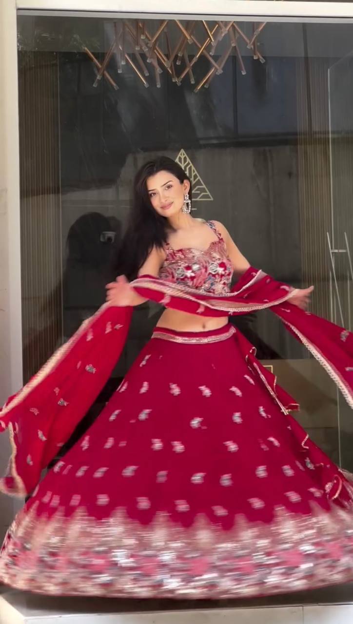 Party Wear Georgette Semi Stitch Lehenga Choli