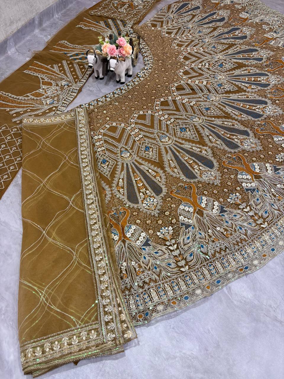 Soft Net Codding Worked Designer Wedding Wear Lehenga Choli