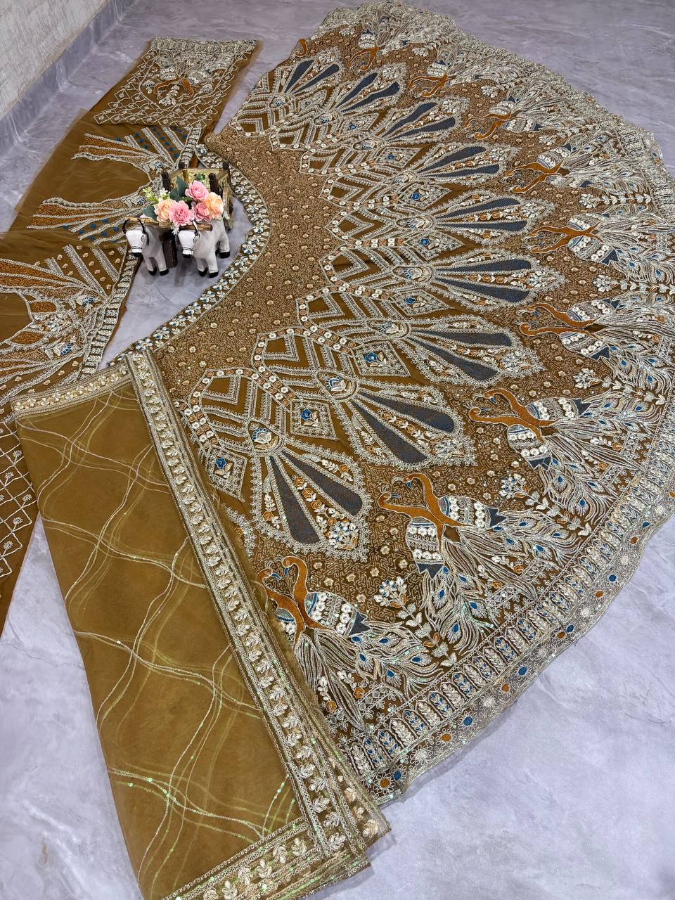 Soft Net Codding Worked Designer Wedding Wear Lehenga Choli