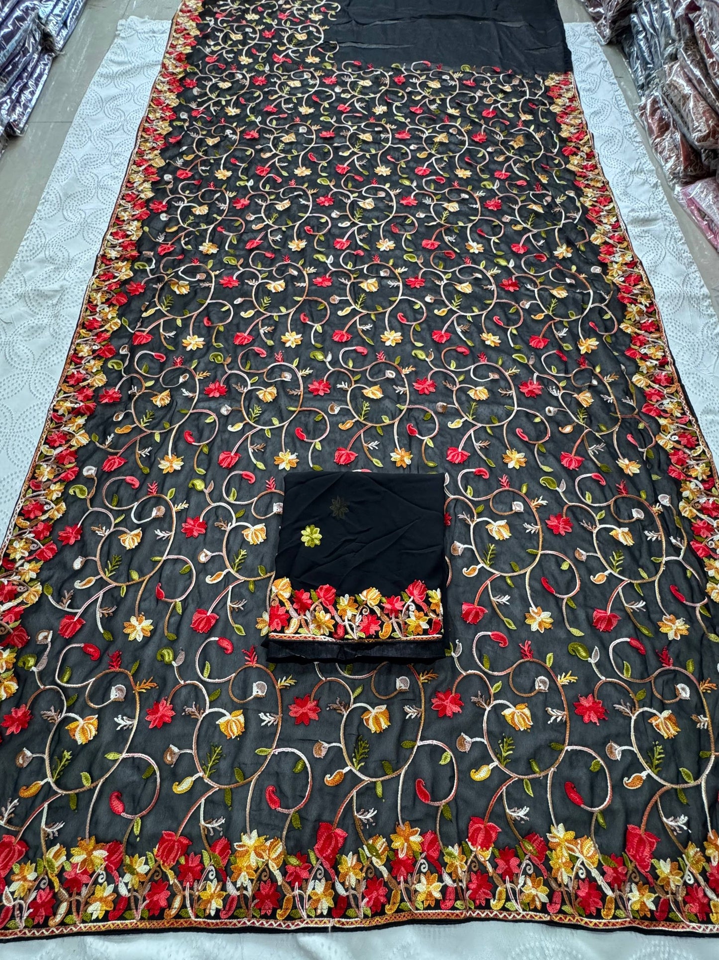 New Latest Party Wear Lakhnowi Georgette Saree