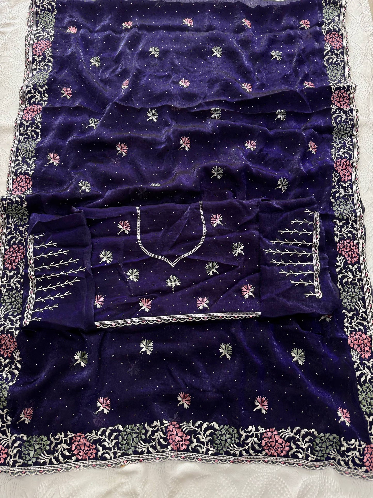 New Party Wear Soft Fendy Chiffon Silk Saree