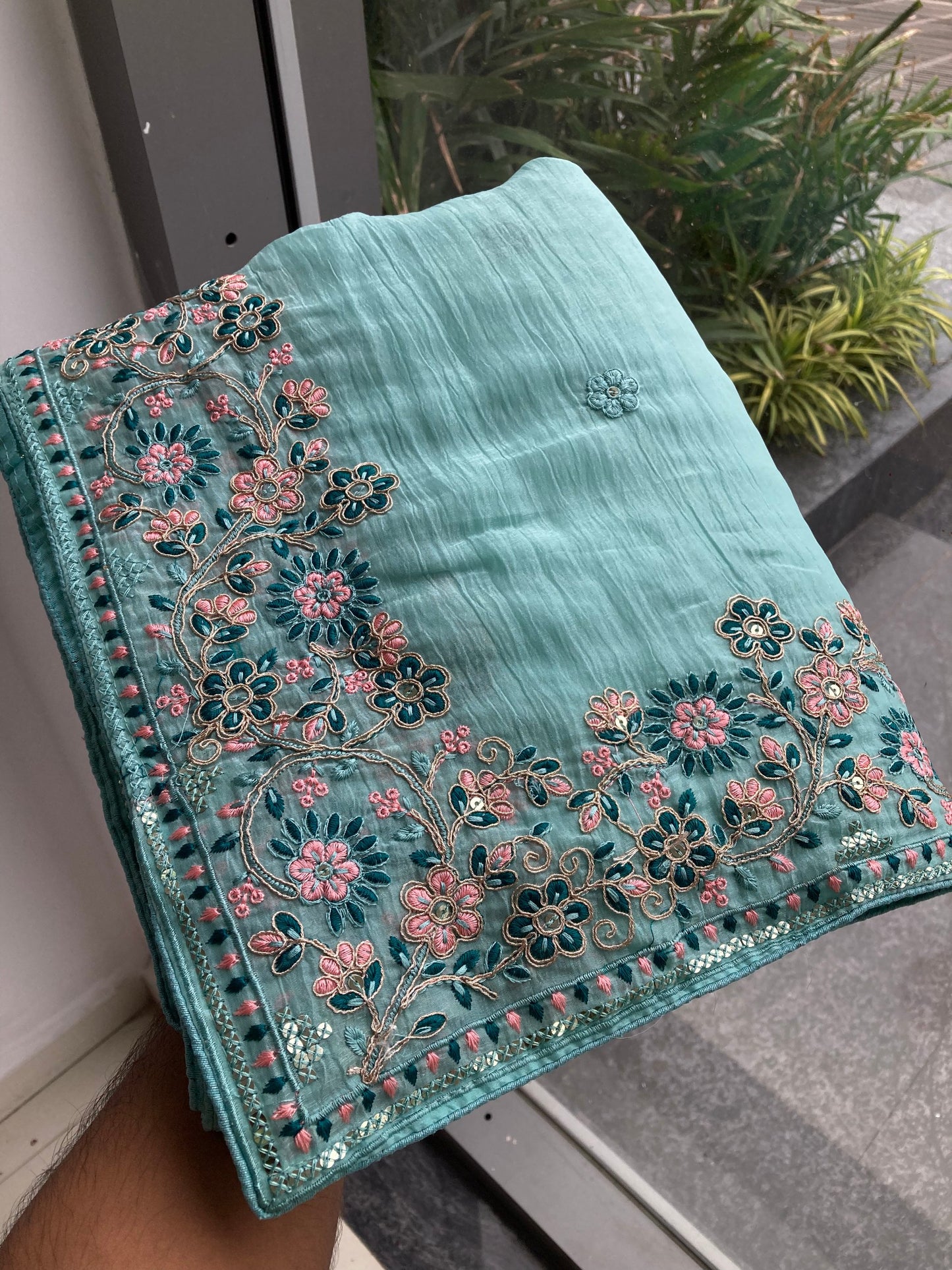 Wedding Wear Crunchy silk Saree