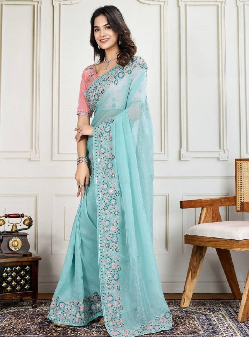 Wedding Wear Crunchy silk Saree