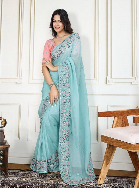 Wedding Wear Crunchy silk Saree