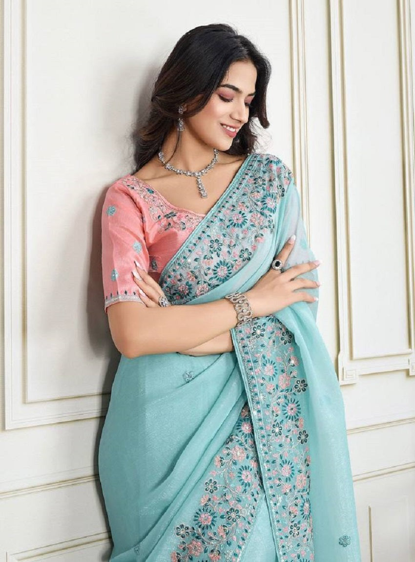 Wedding Wear Crunchy silk Saree
