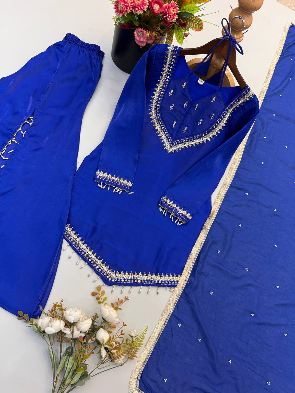 Festive Party Wear 3-Piece Suit Set
