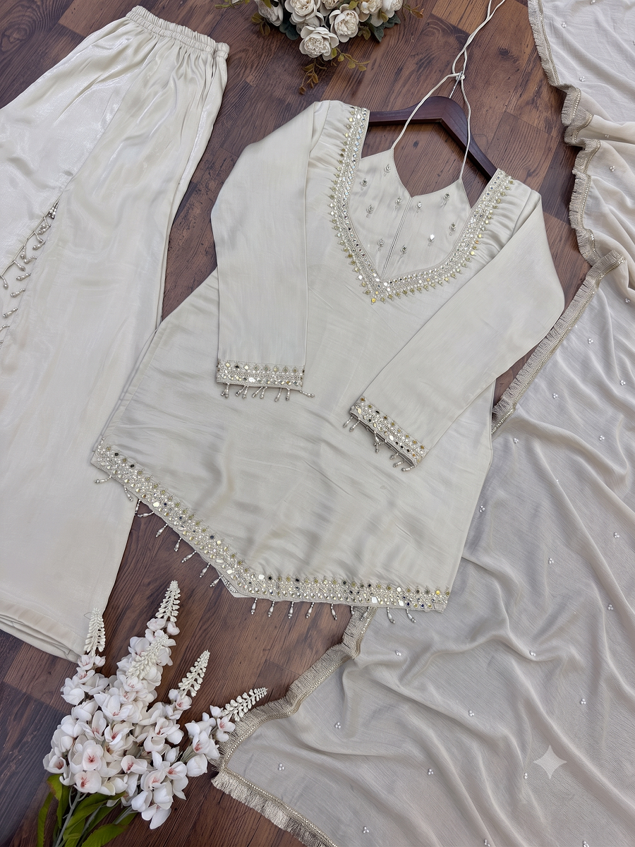 Festive Party Wear 3-Piece Suit Set