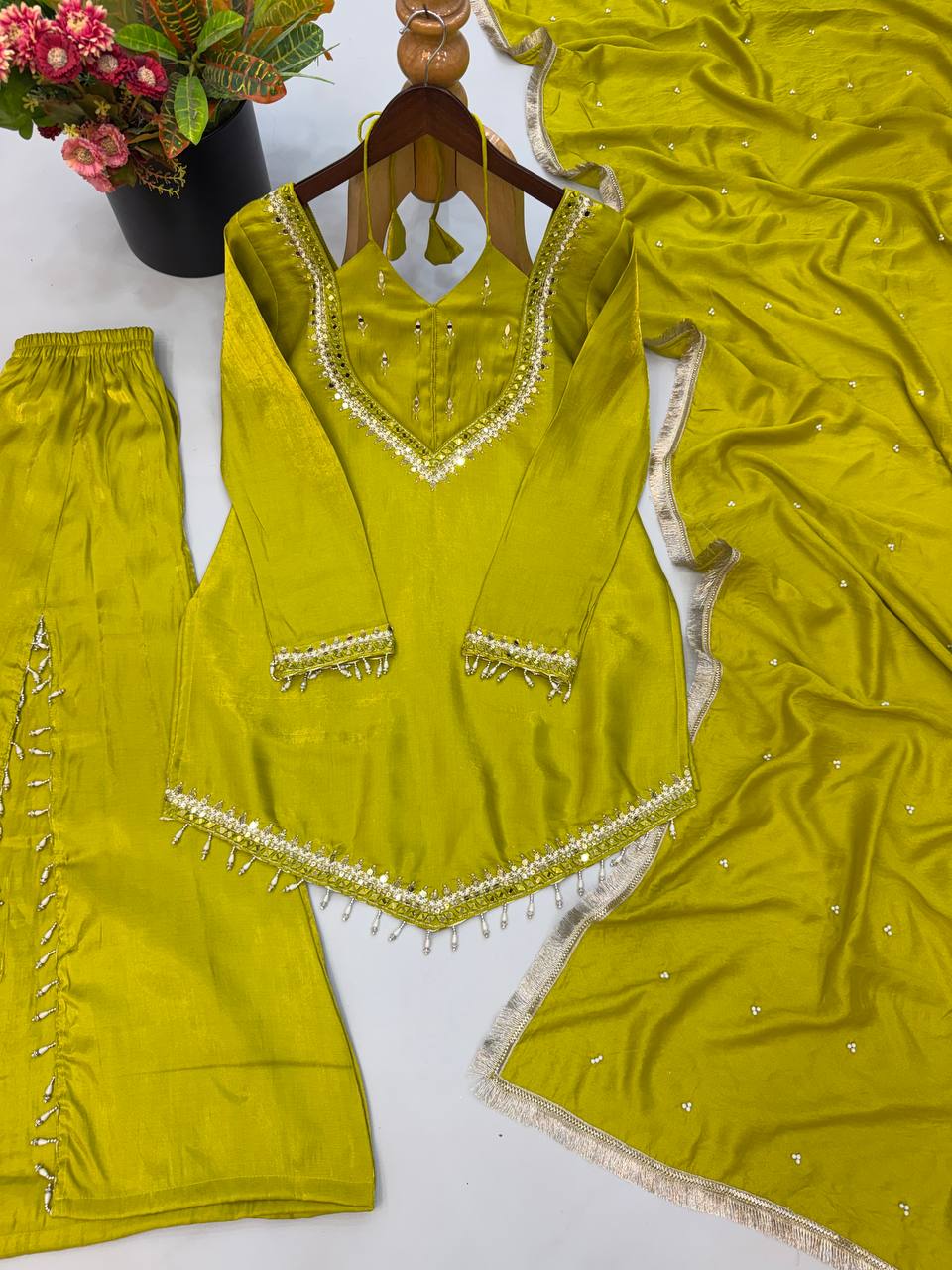 Festive Party Wear 3-Piece Suit Set