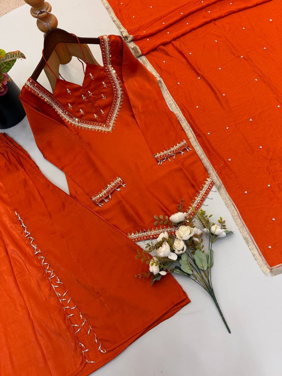 Festive Party Wear 3-Piece Suit Set