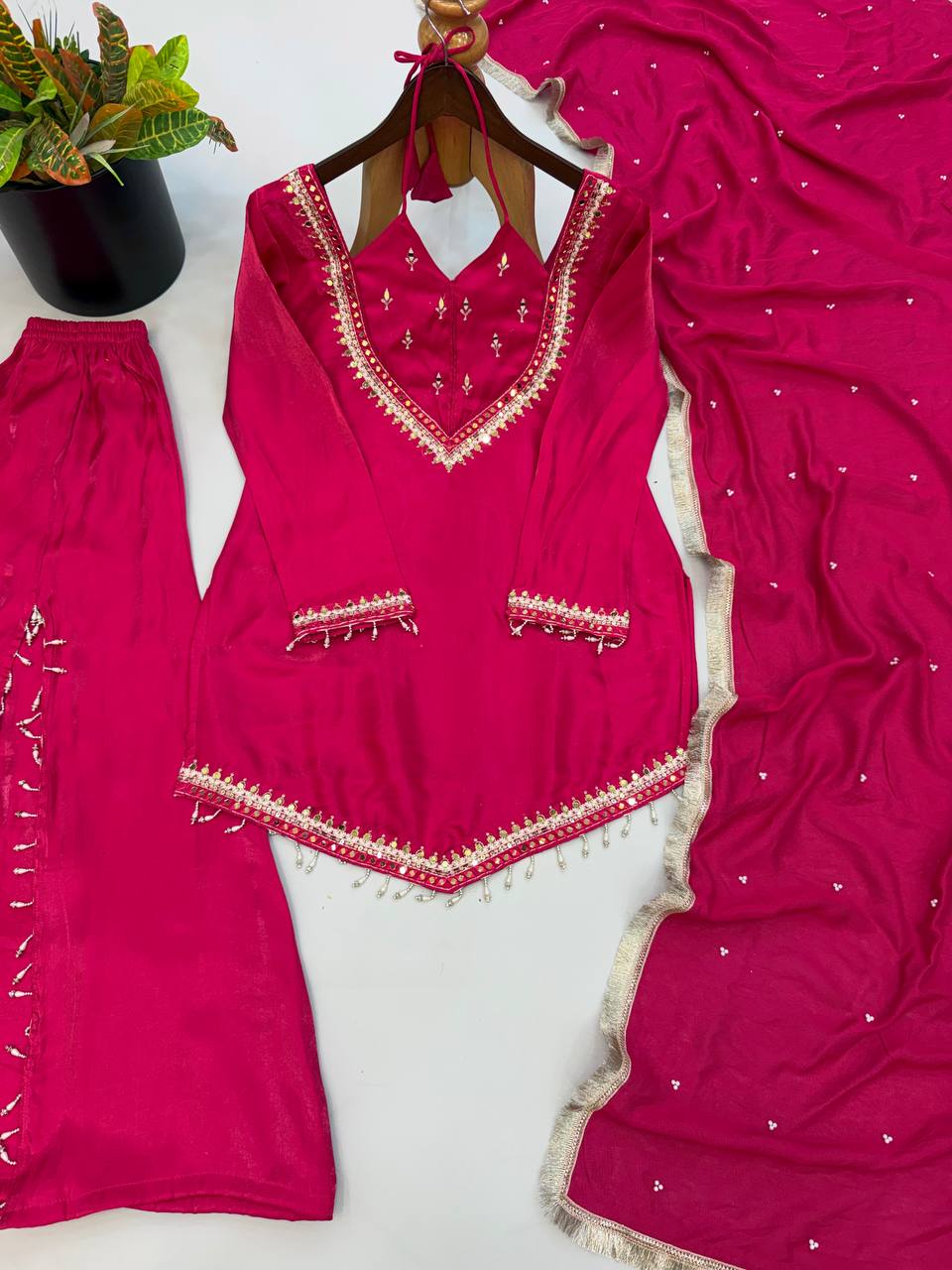 Festive Party Wear 3-Piece Suit Set