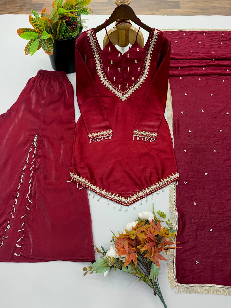 Festive Party Wear 3-Piece Suit Set