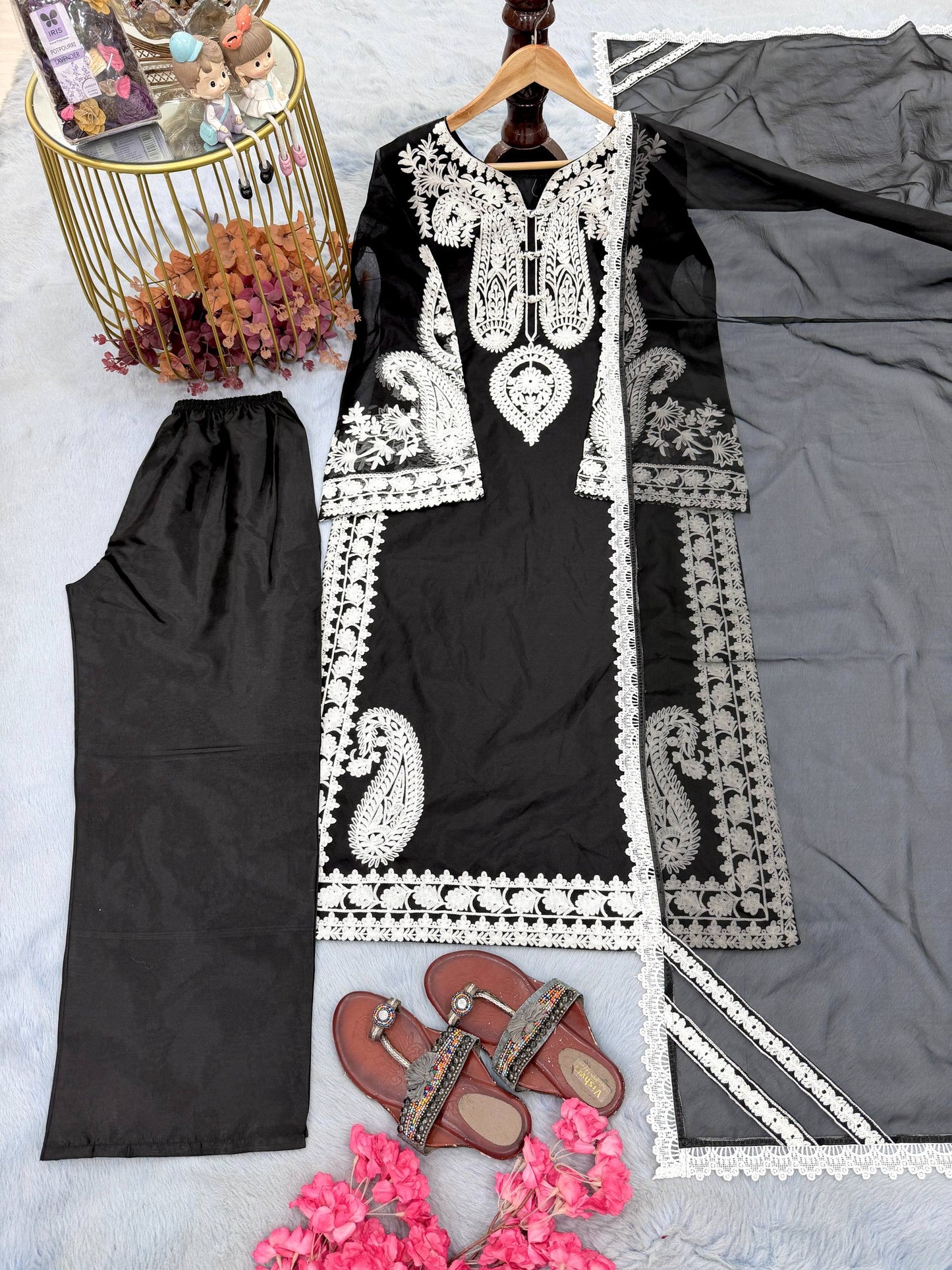 New Latest Designer Classic Embroidered Party Wear Suit Set