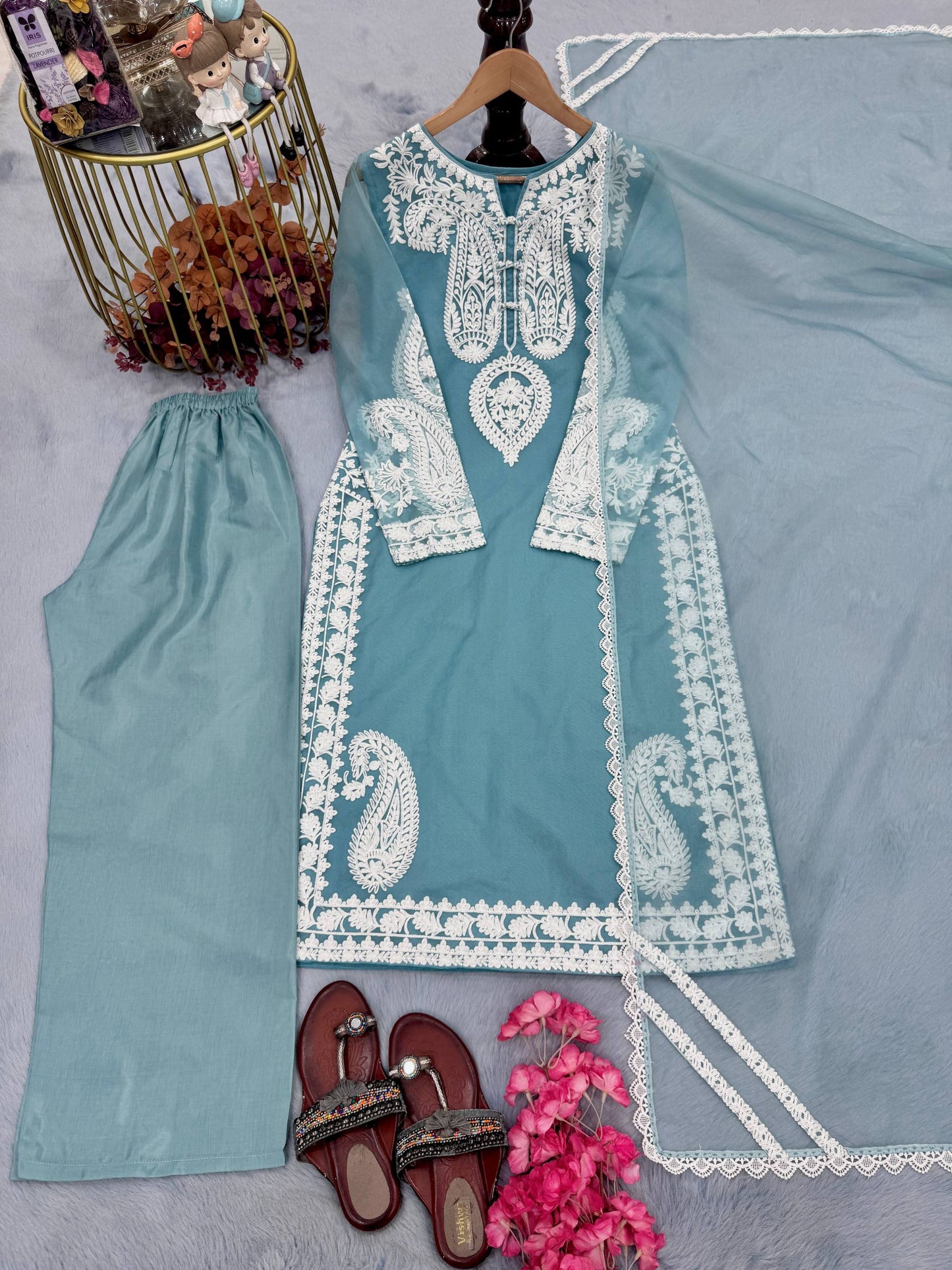 New Latest Designer Classic Embroidered Party Wear Suit Set