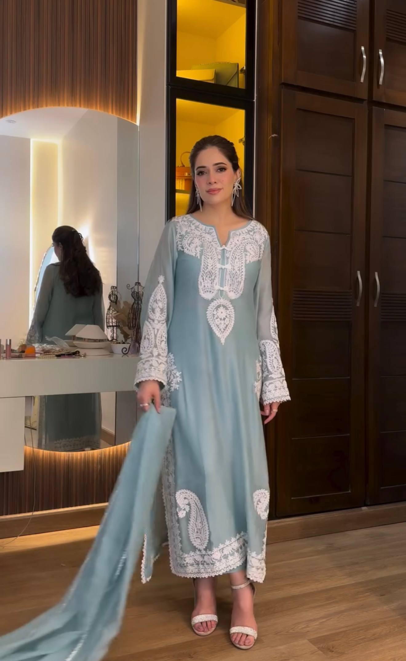 New Latest Designer Classic Embroidered Party Wear Suit Set