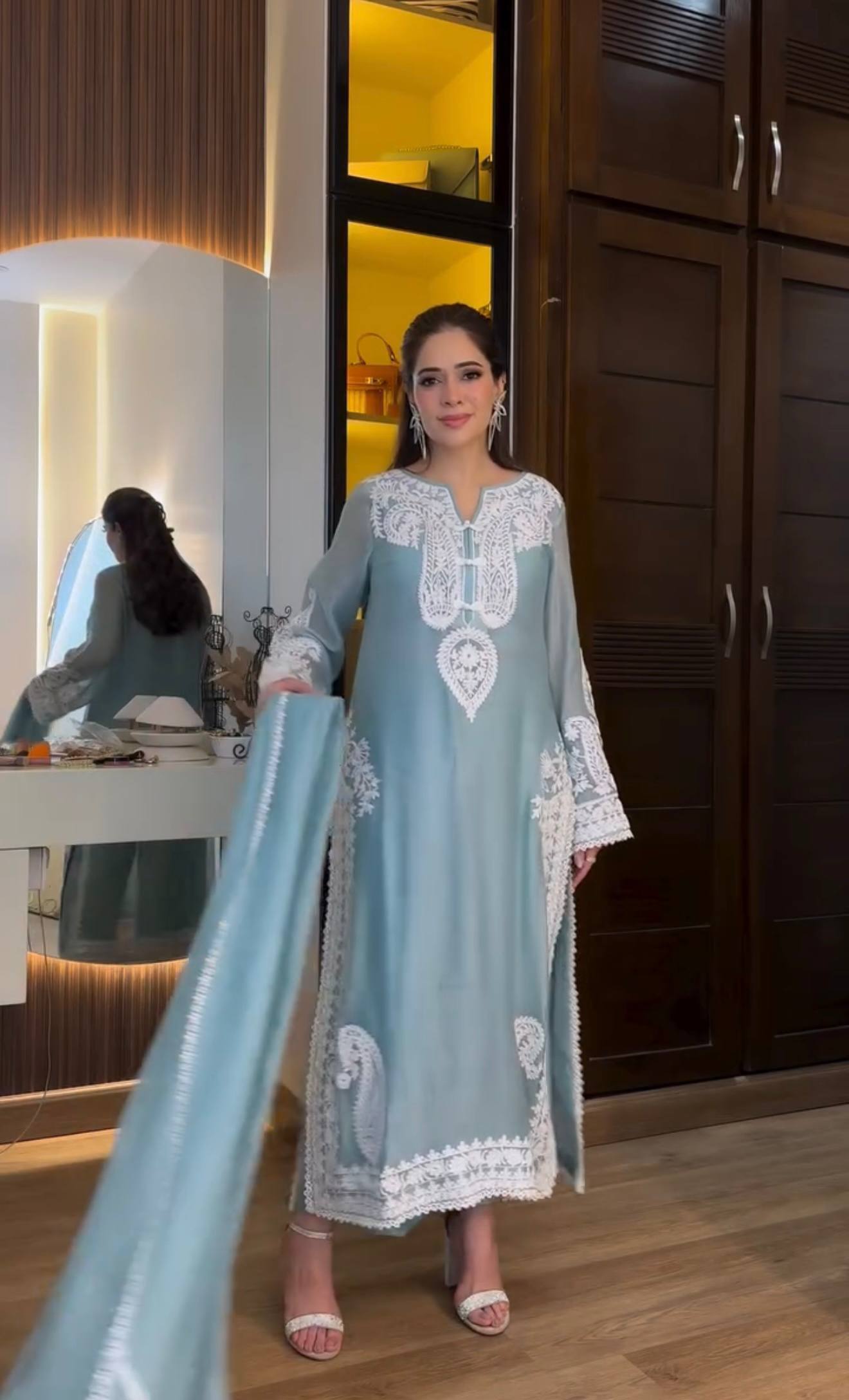 New Latest Designer Classic Embroidered Party Wear Suit Set
