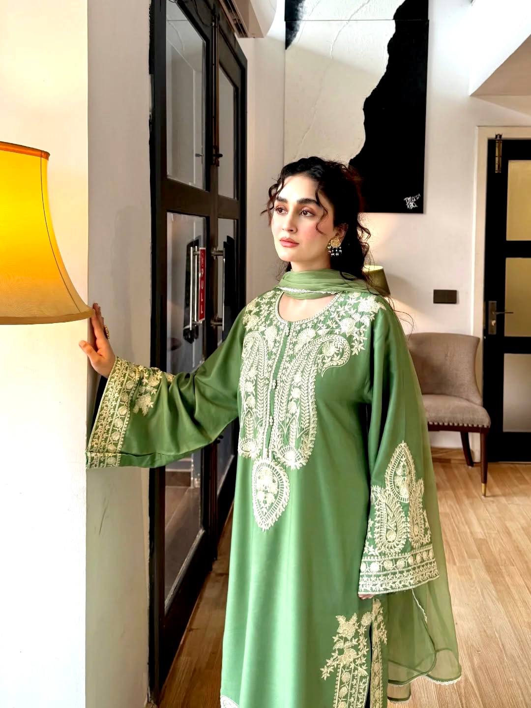 New Latest Designer Classic Embroidered Party Wear Suit Set
