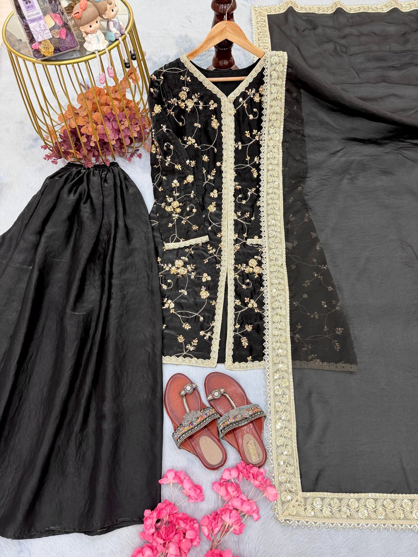 New Trendy Classic Sharara Suit Set for Traditional Occasions