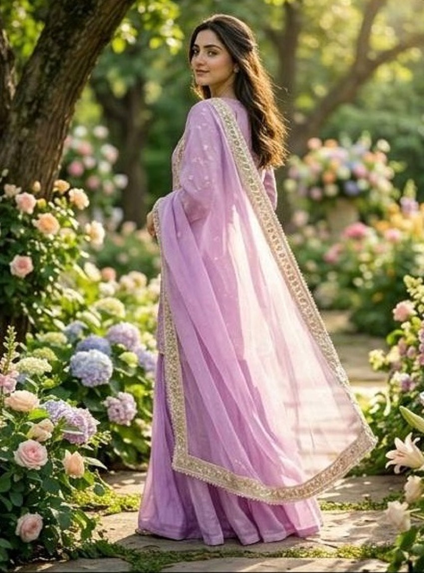 New Trendy Classic Sharara Suit Set for Traditional Occasions