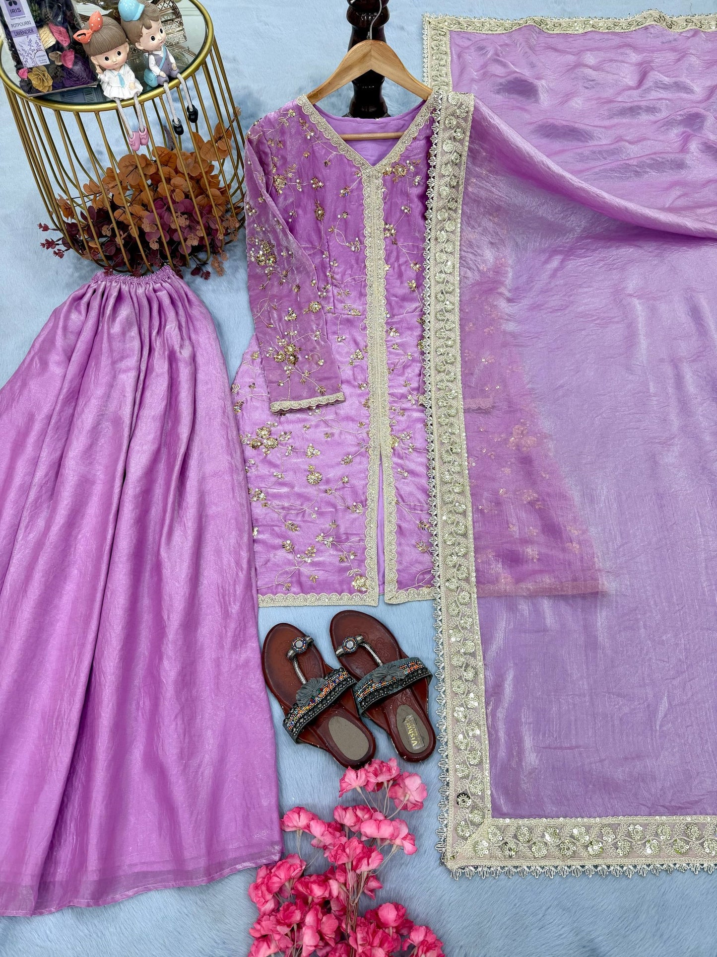 New Trendy Classic Sharara Suit Set for Traditional Occasions