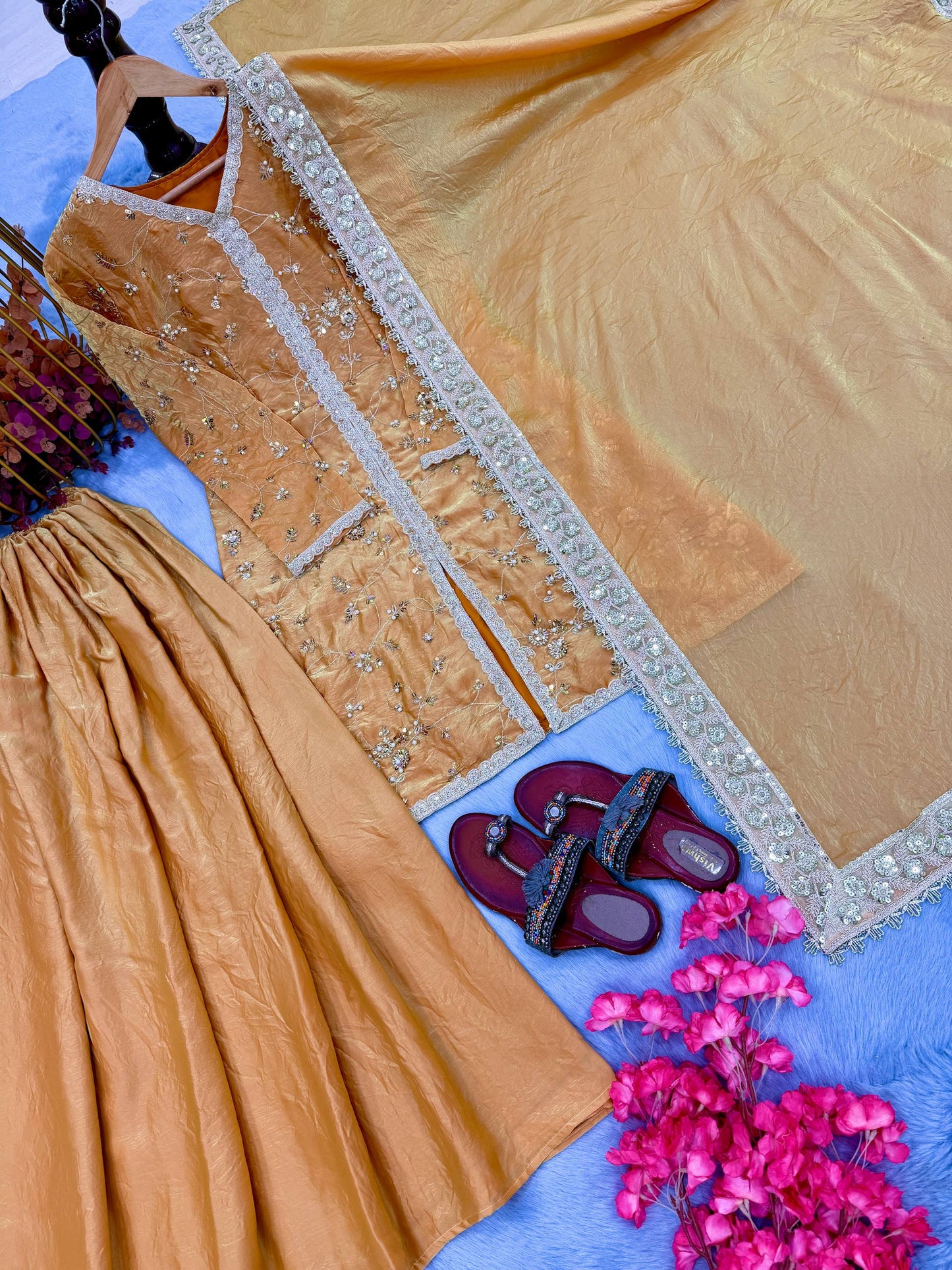 New Trendy Classic Sharara Suit Set for Traditional Occasions