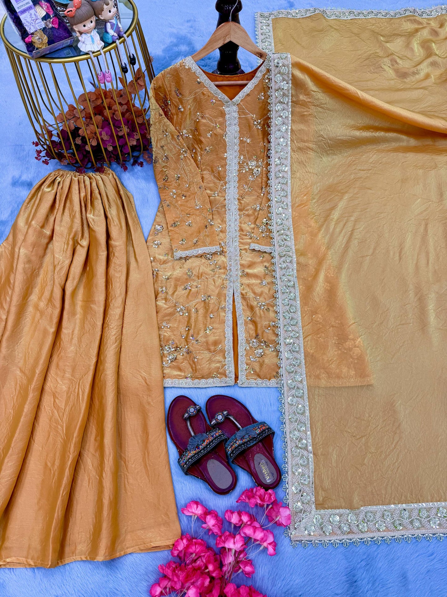 New Trendy Classic Sharara Suit Set for Traditional Occasions
