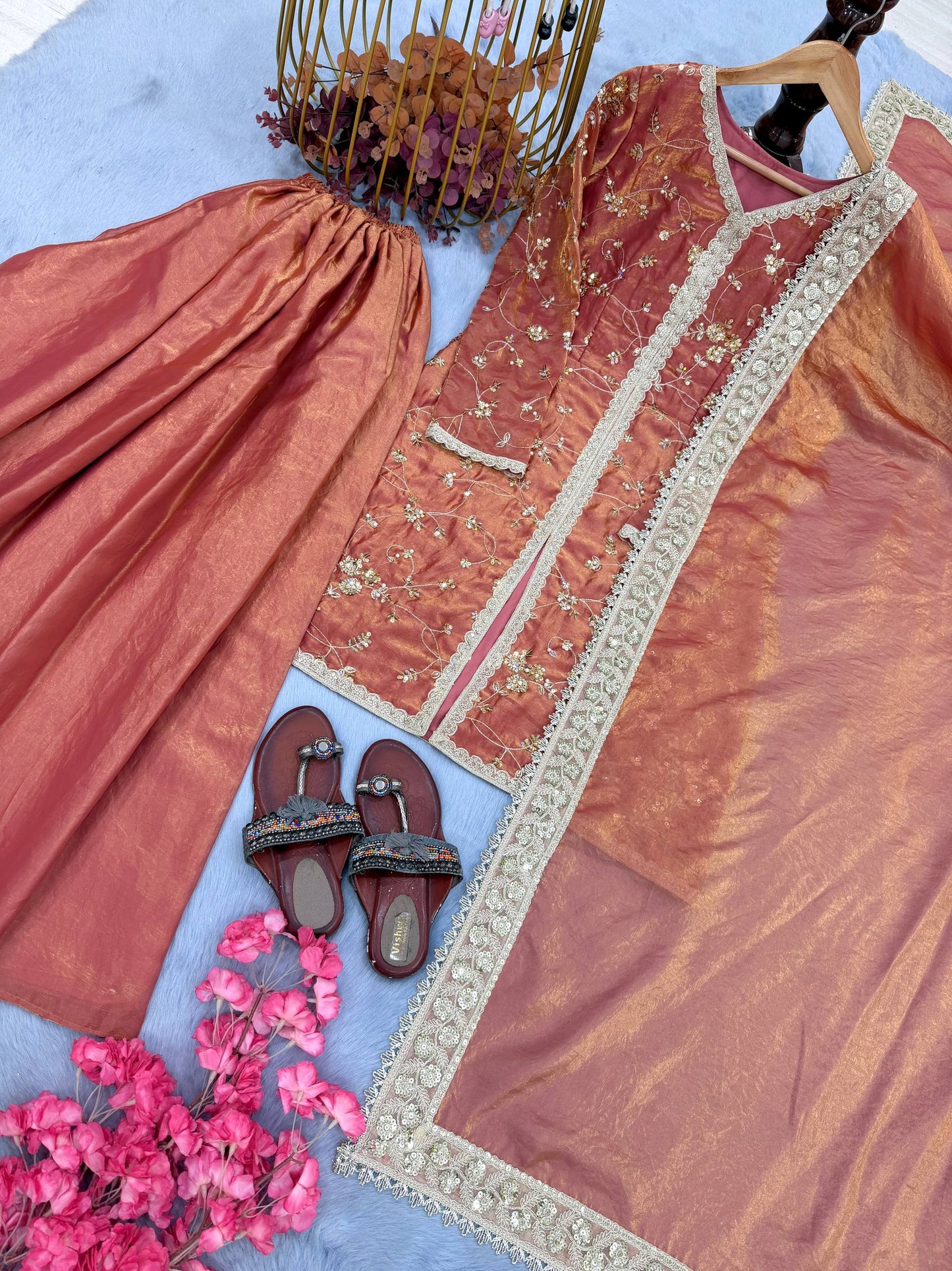 New Trendy Classic Sharara Suit Set for Traditional Occasions