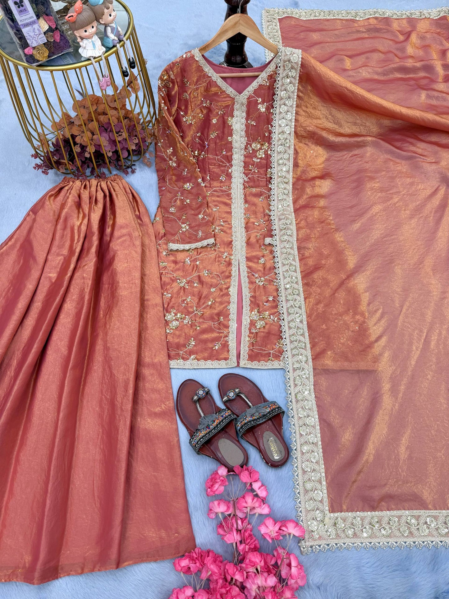 New Trendy Classic Sharara Suit Set for Traditional Occasions