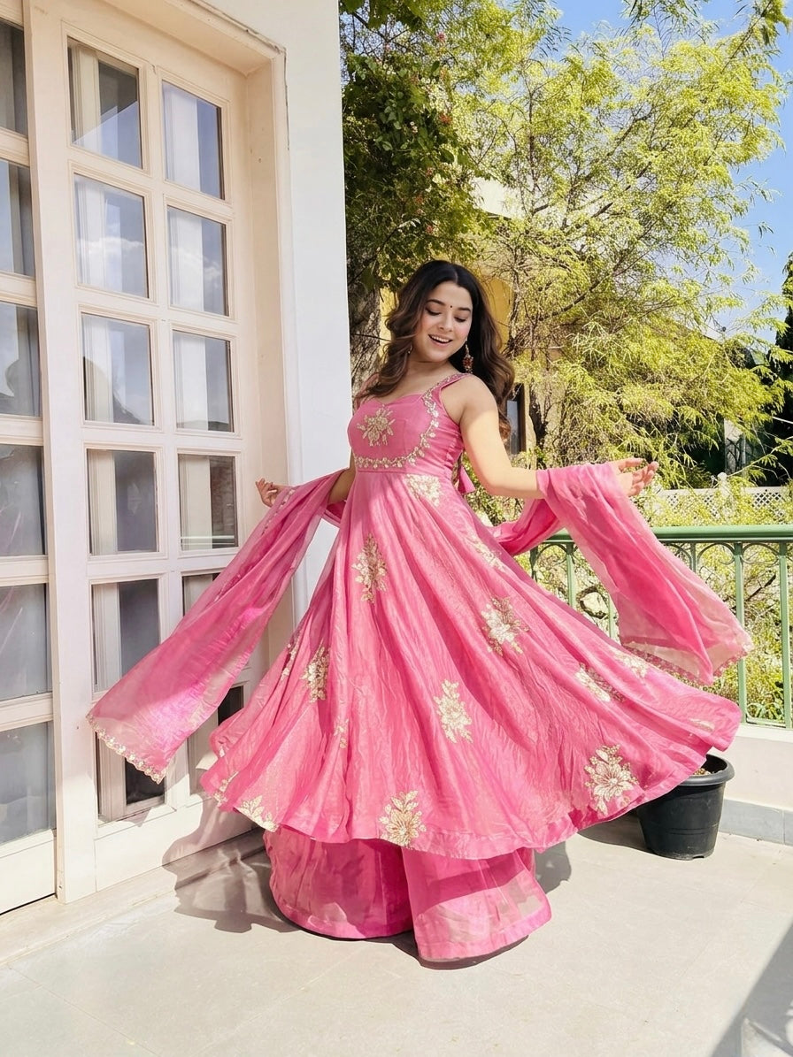 New Women's Trendy Festive Ethnic Anarkali Suit Set