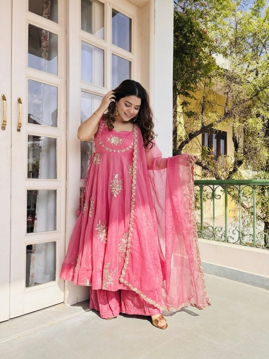 New Women's Trendy Festive Ethnic Anarkali Suit Set