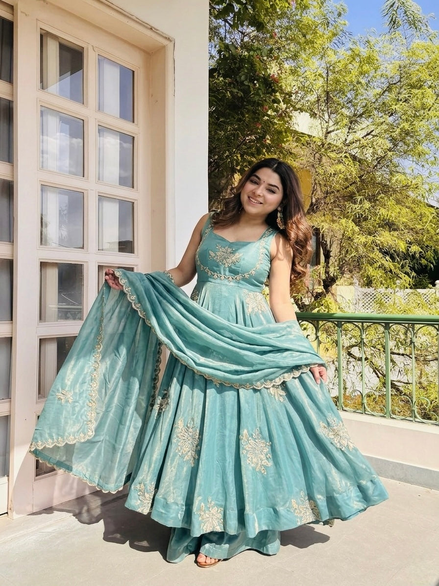 New Women's Trendy Festive Ethnic Anarkali Suit Set