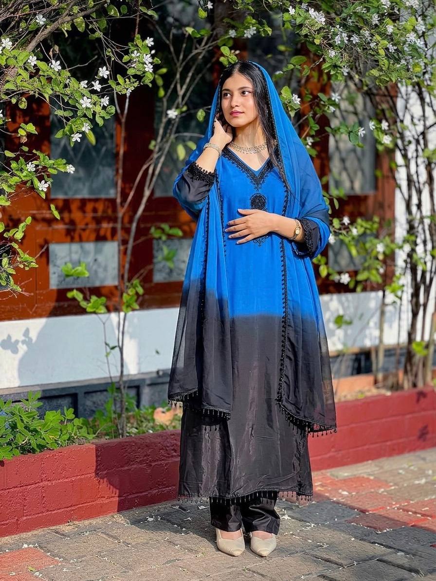 Women's New Trendy Stylish Elegant Dual-Tone Festive Suit Set
