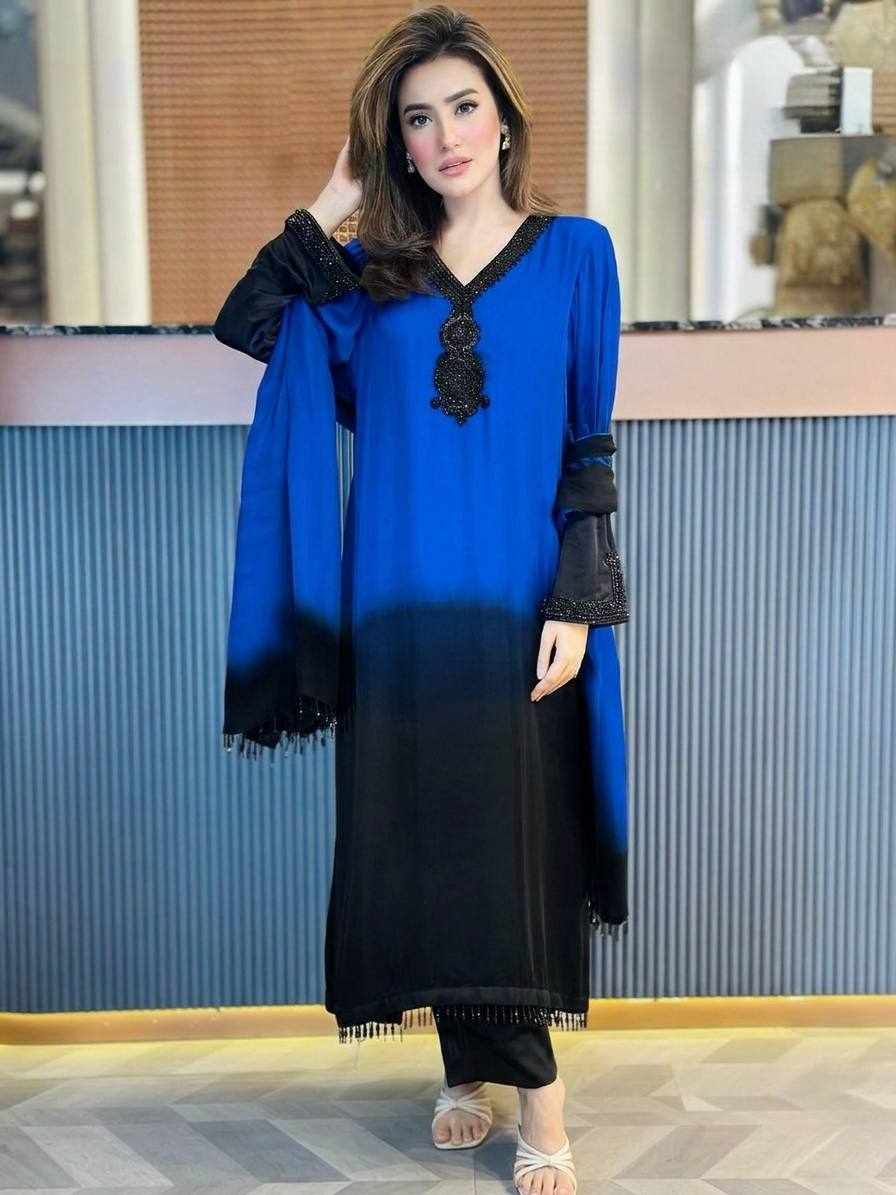 Women's New Trendy Stylish Elegant Dual-Tone Festive Suit Set