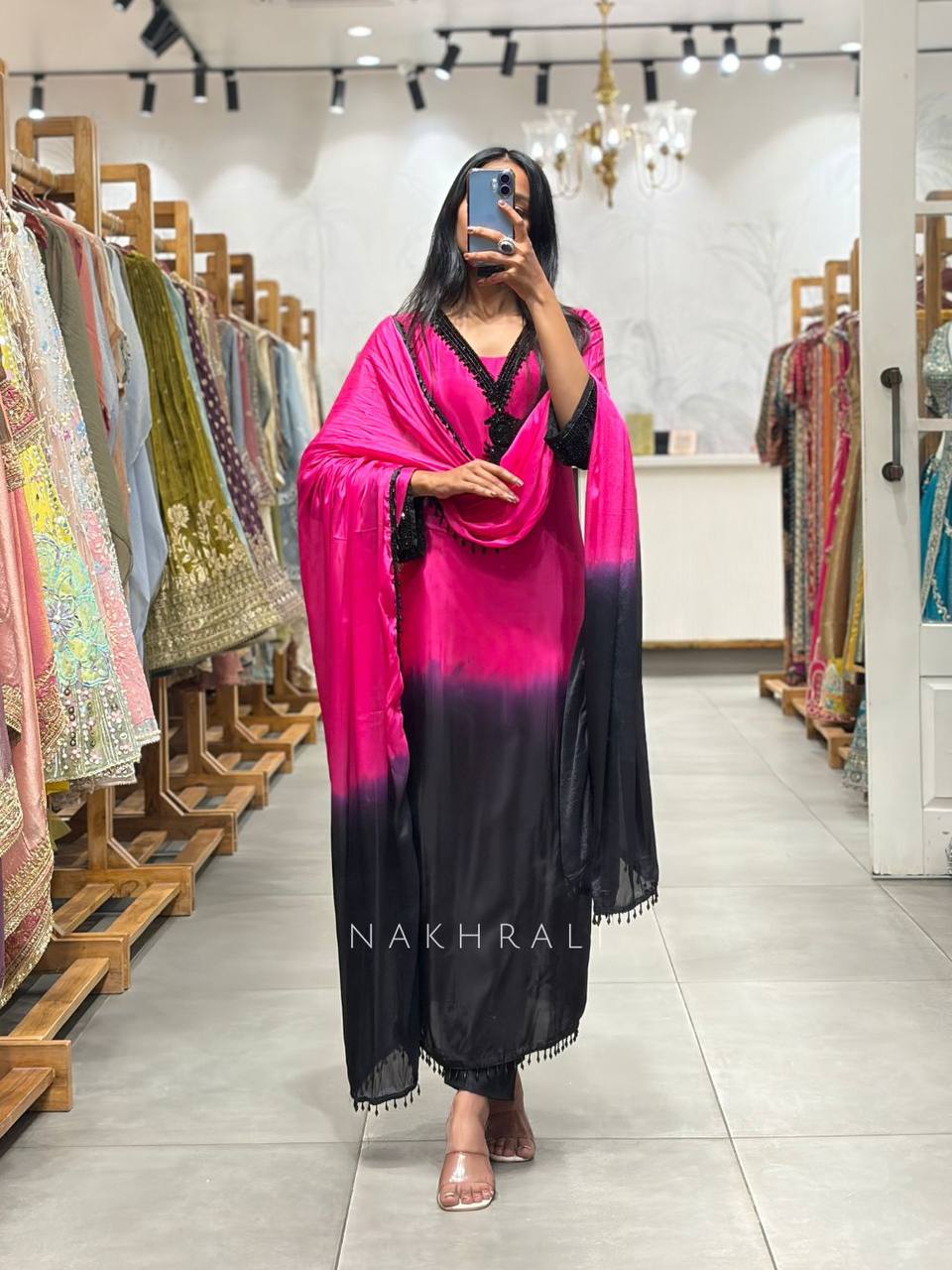 Women's New Trendy Stylish Elegant Dual-Tone Festive Suit Set