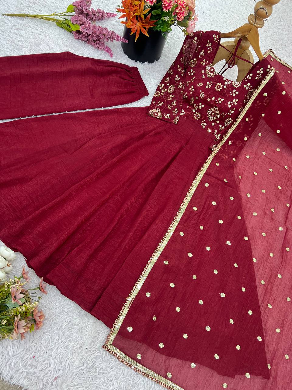 New Women's Latest Designer Party Wear Anarkali Suit