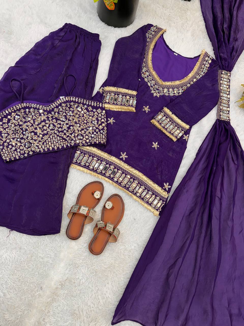 New Trendy Designer Embroidered Ethnic Suit