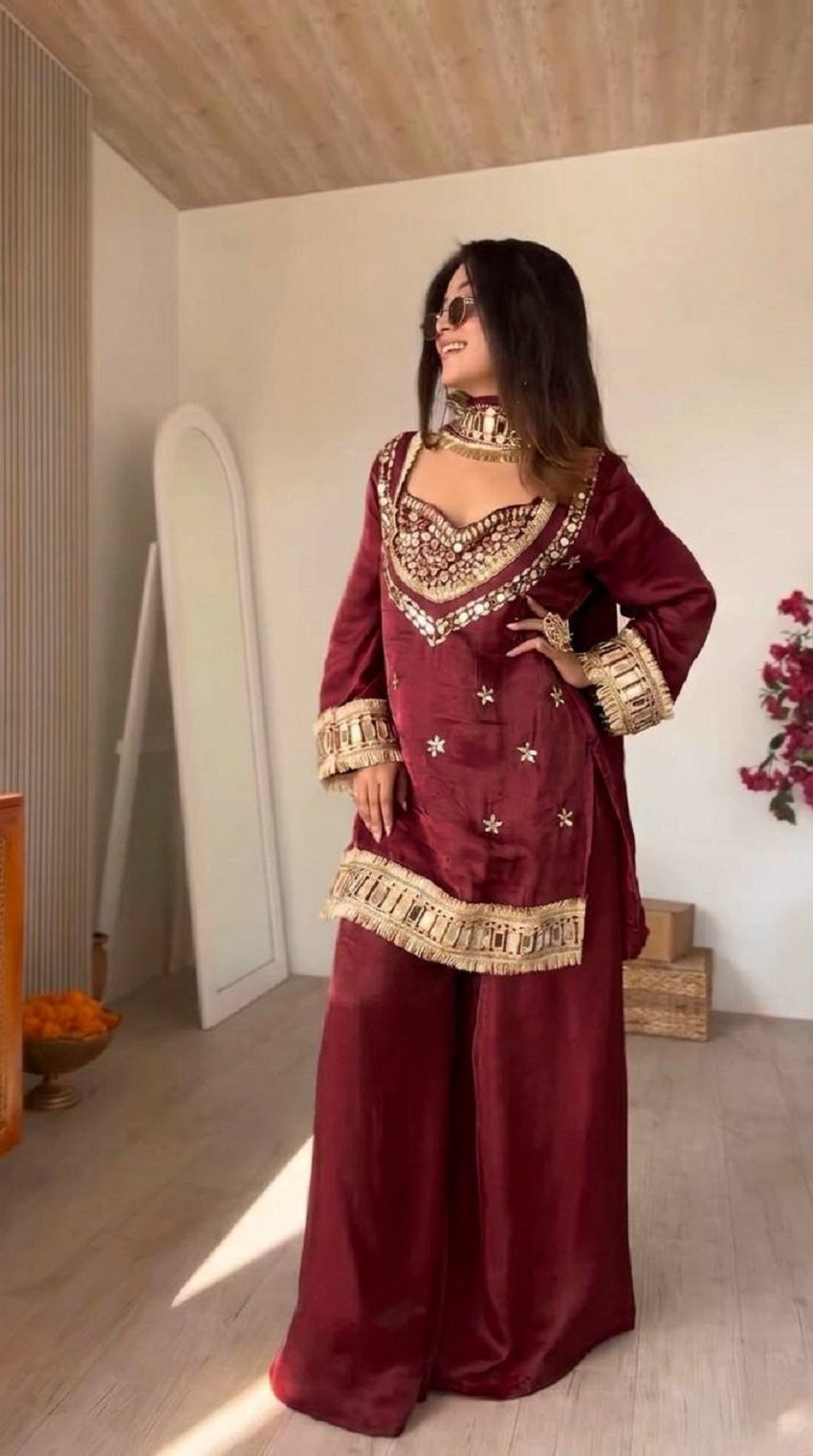 New Trendy Designer Embroidered Ethnic Suit