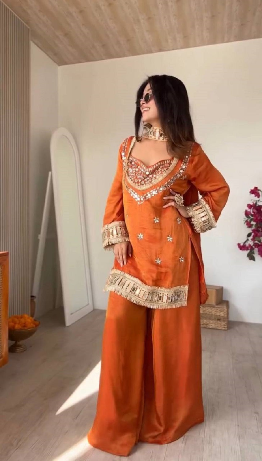 New Trendy Designer Embroidered Ethnic Suit