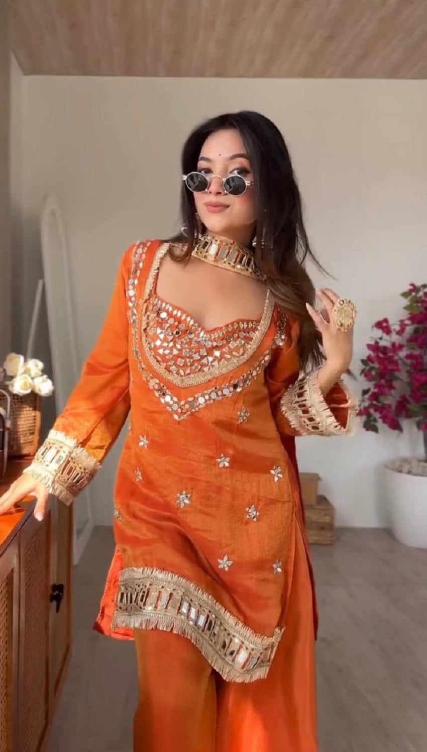 New Trendy Designer Embroidered Ethnic Suit