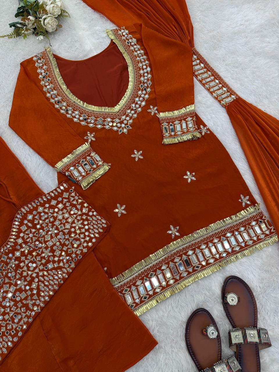 New Trendy Designer Embroidered Ethnic Suit