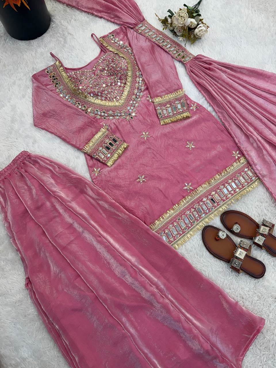 New Trendy Designer Embroidered Ethnic Suit