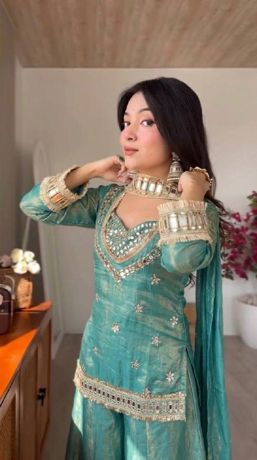 New Trendy Designer Embroidered Ethnic Suit