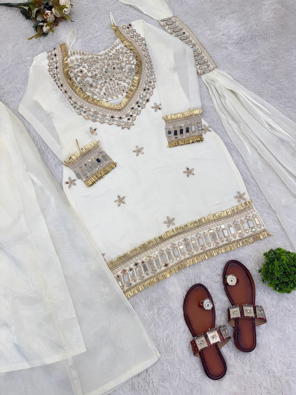 New Trendy Designer Embroidered Ethnic Suit