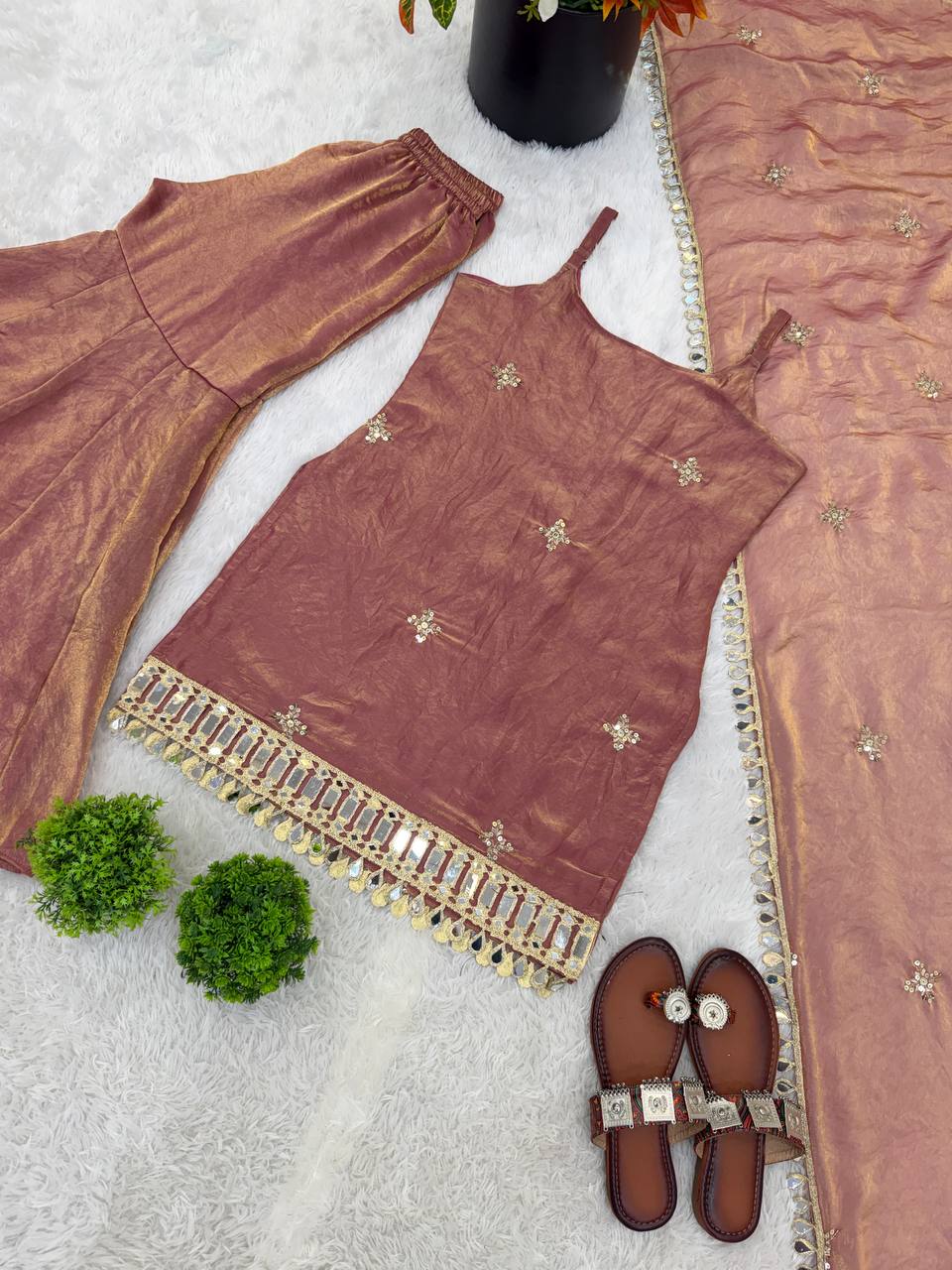 New Women's Trendy Premium Ready-to-Wear Sharara Suit Set