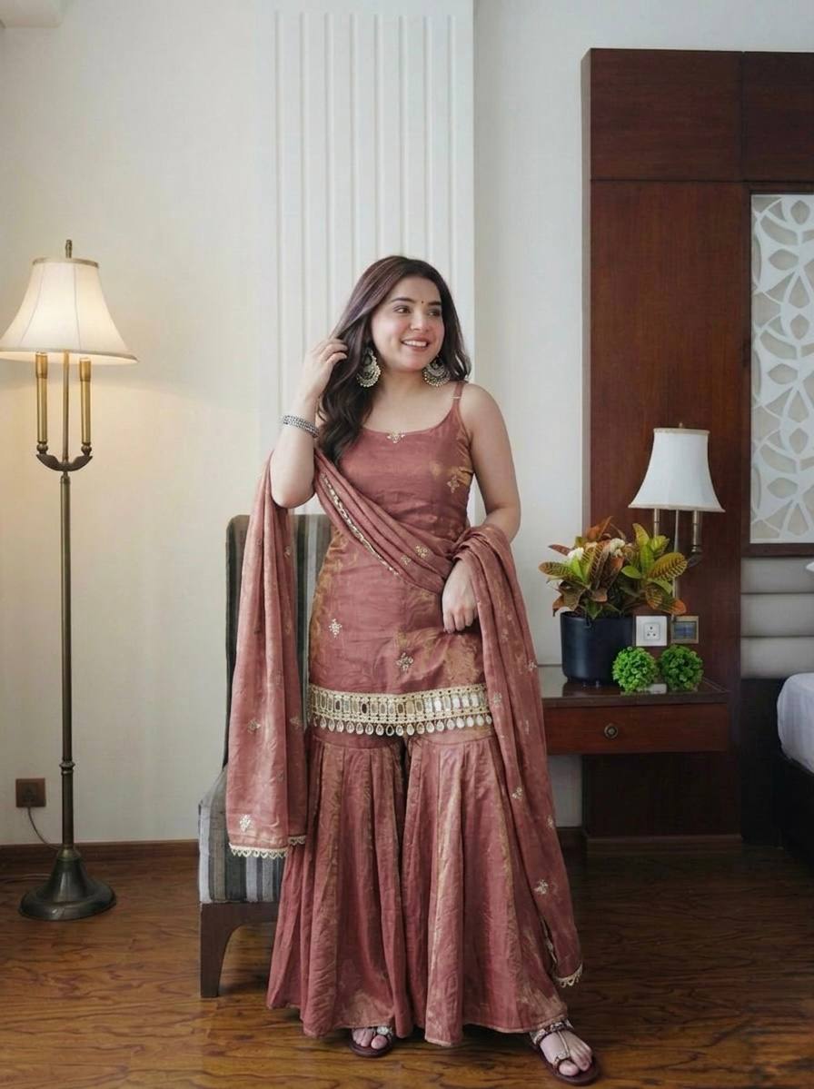 New Women's Trendy Premium Ready-to-Wear Sharara Suit Set